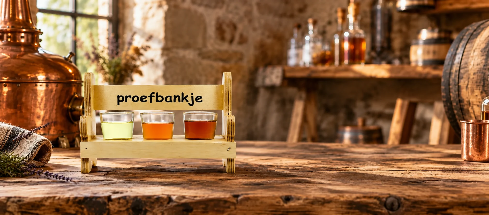 Proefbankje met glaasjes | De IJsvogel
